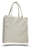 Fancy Natural 100 percent Cotton Tote Bag w/ Web Handles - Blank (15