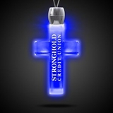 Custom Blue Cross Light Up Pendants