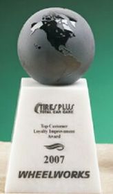 Custom Black Precious Stone Globe w/ Genuine Marble Base (7")
