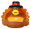 Blank Rubber Happy Turkey Duck Toy, 3" L x 4" W x 3 3/4" H