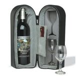 Custom Wine Travel Case with 2 Glasses & Corkscrew (Laser Engraved)