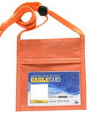 Custom Orange Single Pocket Nack wallet w/ Printed 3/8