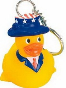 Custom Rubber Patriotic Duck Key Chain