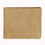 Custom Leatherette Fold Wallet - Light Brown Screen Imprinted, 4.5