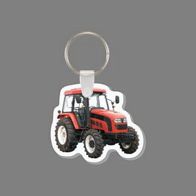 Key Ring & Full Color Punch Tag - Farm Tractor