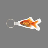 Custom Key Ring & Full Color Punch Tag W/ Tab - Goldfish