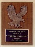 Custom American Walnut Plaque w/ Antique Bronze Eagle Casting (6