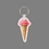 Key Ring & Full Color Punch Tag - Strawberry Ice Cream Cone, Price/piece