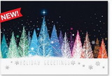 Custom Color Bright Trees Holiday Greeting Card, 7.875