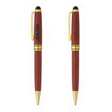 Custom Stylus Ballpoint Pen, Milano Blanc Stylus Rosewood Ballpoint Pen, 5.375