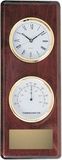 Custom Rosewood Clock & Thermometer, 4.75