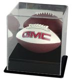 Custom Acrylic Display Case for Mini Size football w Black Base
