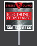Custom Square Security Yard Sign-4 Color Process, 9