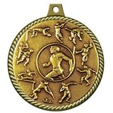Custom Stock Medal w/ Rope Edge (Track & Field Male) 2 1/4
