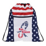 Custom Patriotic Drawstring Backpack, 13.5