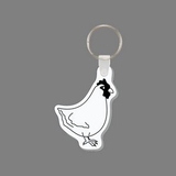 Custom Key Ring & Punch Tag W/ Tab - Chicken (Right Side)