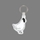 Custom Key Ring & Punch Tag W/ Tab - Chicken (Right Side), Price/piece