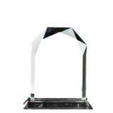 Custom Crystal Beveled Arch Award, 6.25