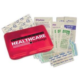 Evans Custom Protect First Aid Kit, 3 1/8" H X 4 5/16" W X 13/16" D, Screen Printed