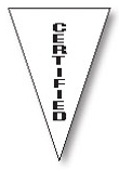 Blank 60' Stock Pre-Printed Message Pennant String -Certified