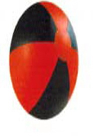 Custom 16" Inflatable Beach Ball w/ Orange/ Black Alternating Panels