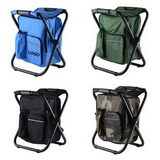 Custom Portable Folding Stool with Backpack Ice Bag, 14