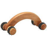 Custom Large Wooden Massager w/ Textured Wheels