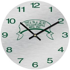 Custom 11 1/2" Round Aluma-Tech Wall Clock with Full Color Imprint