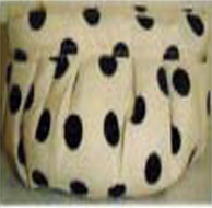 Custom Polka Dot Cotton Bag, 5 1/2" L x 1 1/2" W x 4" H