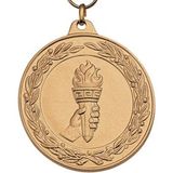 Custom Achievement w/ Wreath Border J Series Medal (2