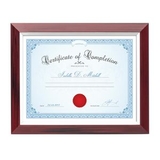 Custom Stawell Certificate Frame - Burgundy/Silver 10.75