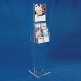 2-sided Clear Acrylic Display Stand W/Sign Holder