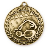 Custom 2 3/4'' Swimming Wreath Award Medallion