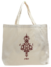 Custom Organic Jumbo Tote Bag, 20" W x 15" H x 5" D
