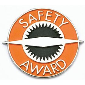 Blank Safety Award Pin, 1" W X 7/8" H