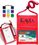 Custom Red Non-Woven polyester Neck Wallet w/ Printed Lanyard, 6.75" H x 5.25" W, Price/piece