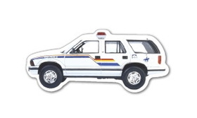 Custom Police Car-4 Shaped Magnet - 3"X1.32" (3.9 Sq. In.)