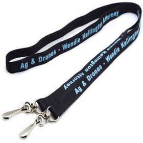 Custom Double Ended Polyester Lanyards 1/2" (12Mm)