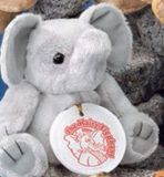 Custom GB Brite Plush Beanie Stuffed Gray Elephant