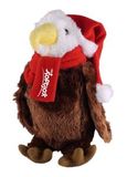Custom Soft Plush Eagle with Christmas Scarf and Hat 12