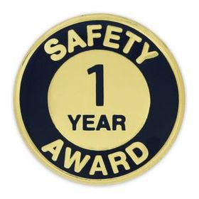 Blank Safety Award Pin - 1 Year, 3/4" W x 3/4" H