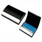 Leatherette Business Card Case with Stainless Steel Engraving Plate(engrave