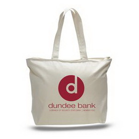 Custom Reinforced Jumbo Tote -- Natural Color, 20" W x 15" H x 5" D