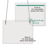 Custom Top Loading ID Card Holders w/ Neck Cord