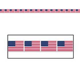 Custom American Flag Party Tape, 3" L x 20' W