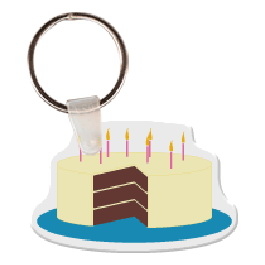 Custom Birthday Cake Key Tag