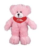 Custom Soft Plush Pink Bear with Bandana 8