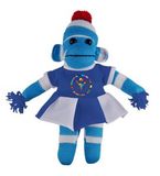 Custom Blue Sock Monkey (Plush) in Cheerleader Outfit 16