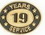 Custom Stock Die Struck Pin (19 Years Service), Price/piece