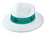 Custom Imprinted Velour Black & White Fedora Hat (4-Color Process Band), Price/piece